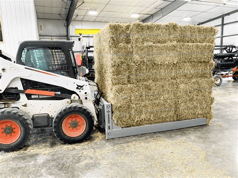 skid steer bale squeeze for sale|skid steer hay bale attachment.